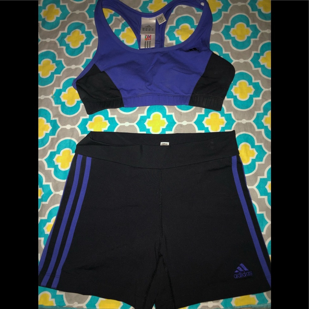 Adidas top and shorts